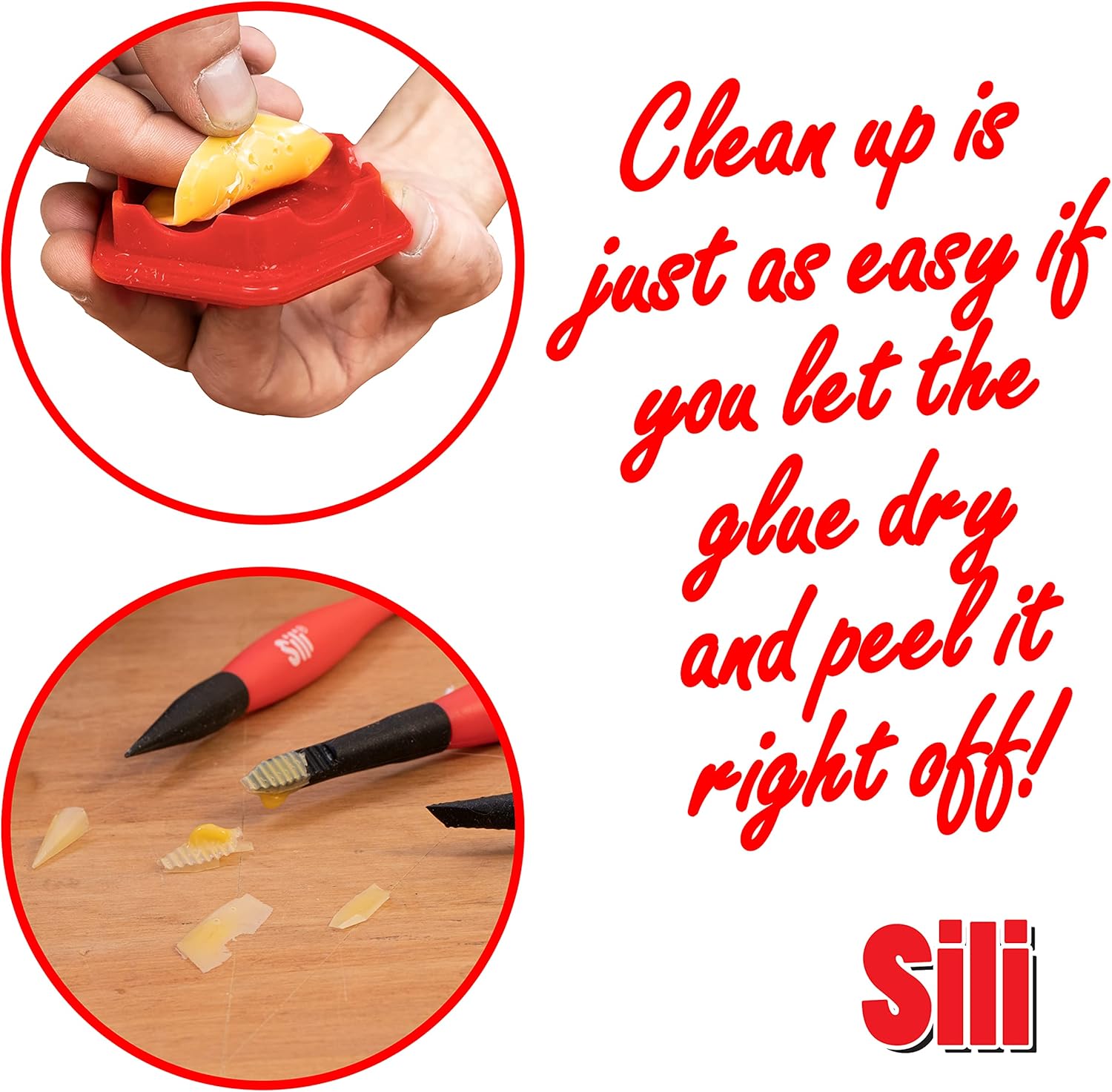 Pod with Sealable Lid & 3 SILI® Micro Glue Brushes