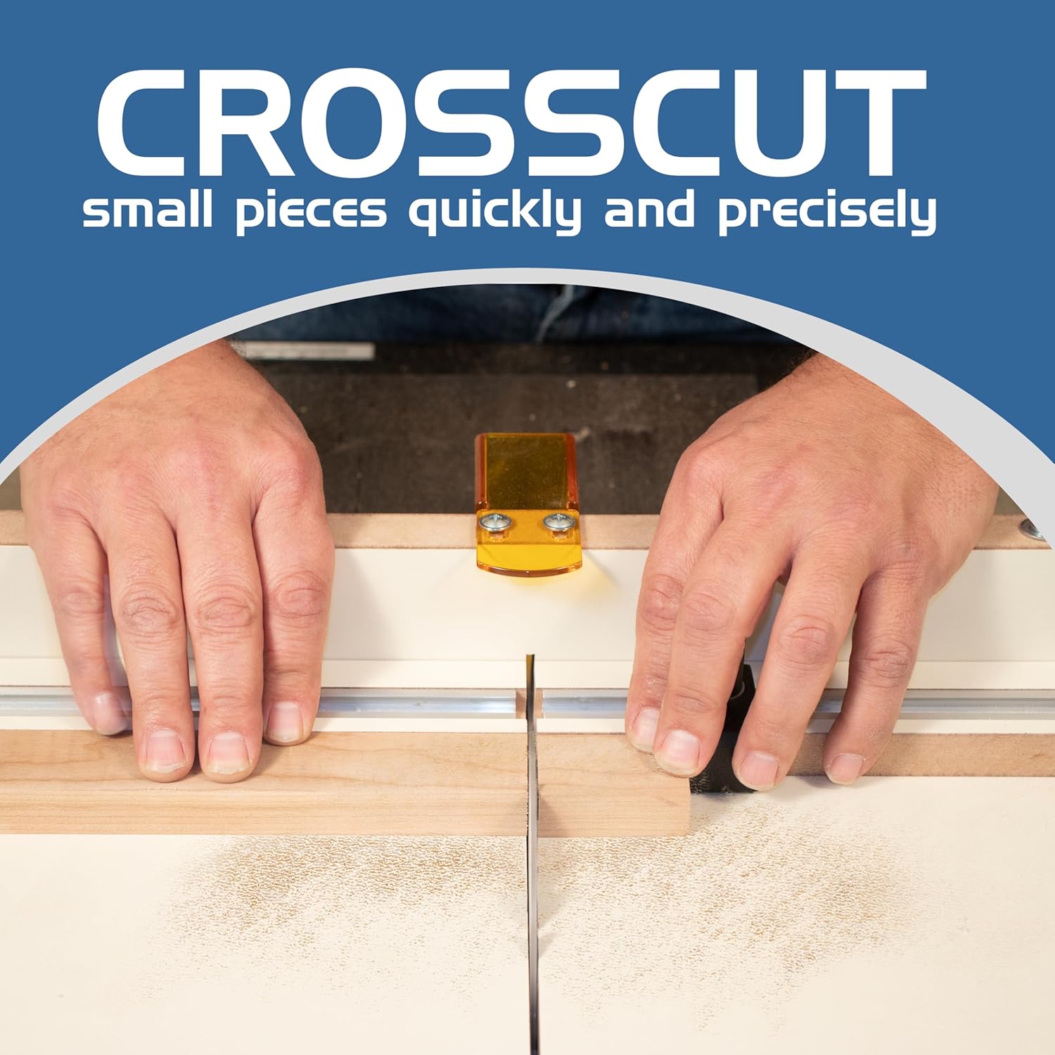 Tablesaw Crosscut Sled with Stop Block and Adjustable Rails