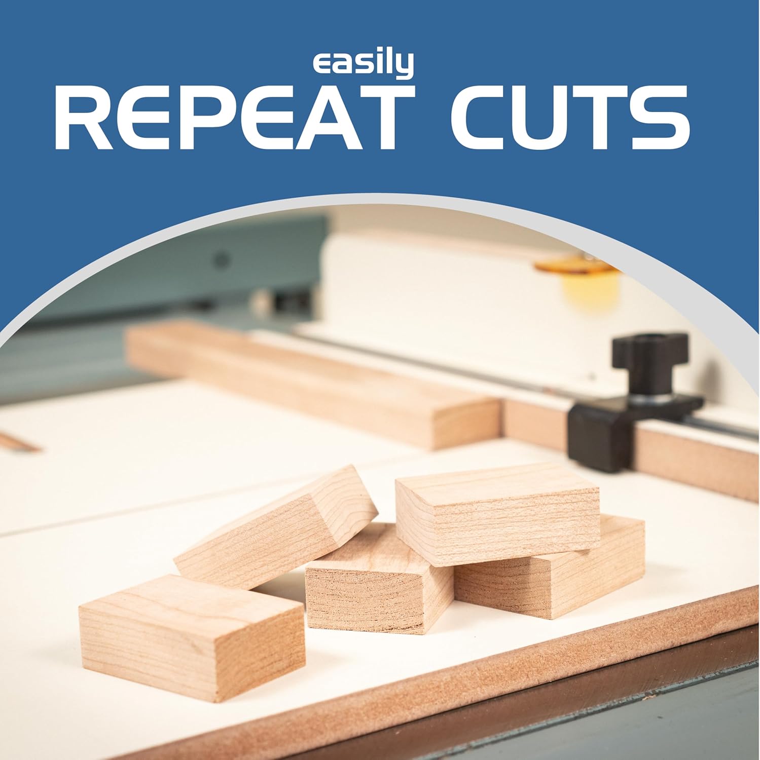 Tablesaw Crosscut Sled with Stop Block and Adjustable Rails