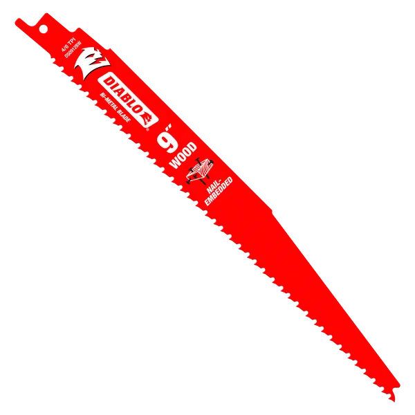 Demo Demon Bi-Metal Reciprocating Blades for Nail-Embedded Wood - 5PK