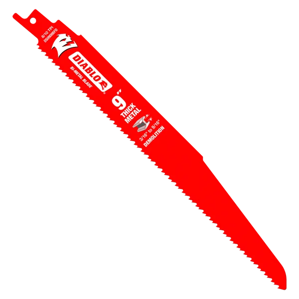 Bi-Metal Reciprocating Blades for Thick Metals (1/8" to 1/2") - 5PK
