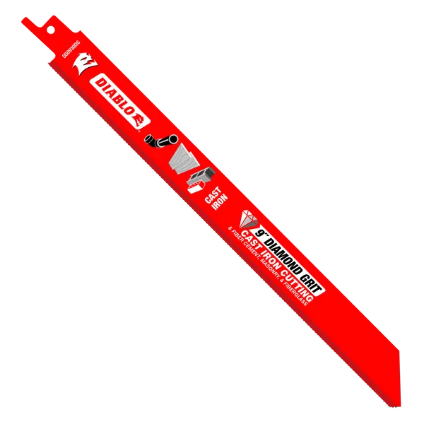 Diamond Grit Reciprocating Blade for Cast Iron, Fiber Cement, Masonry, and Fiberglass