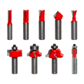 9 Piece Basic Router Bit Set