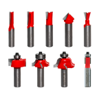 9 Piece Basic Router Bit Set