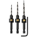 3 Piece Tapered Drill Countersink Set