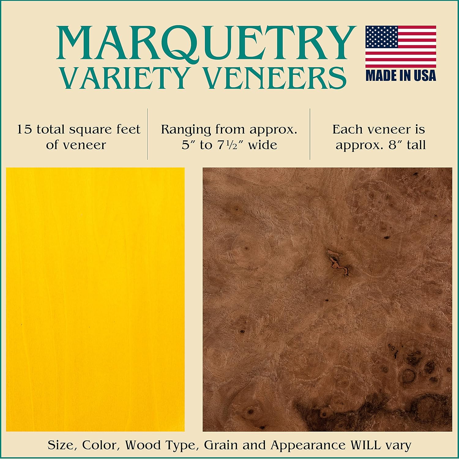 Veneer Variety Pack for Marquetry and Inlay Work