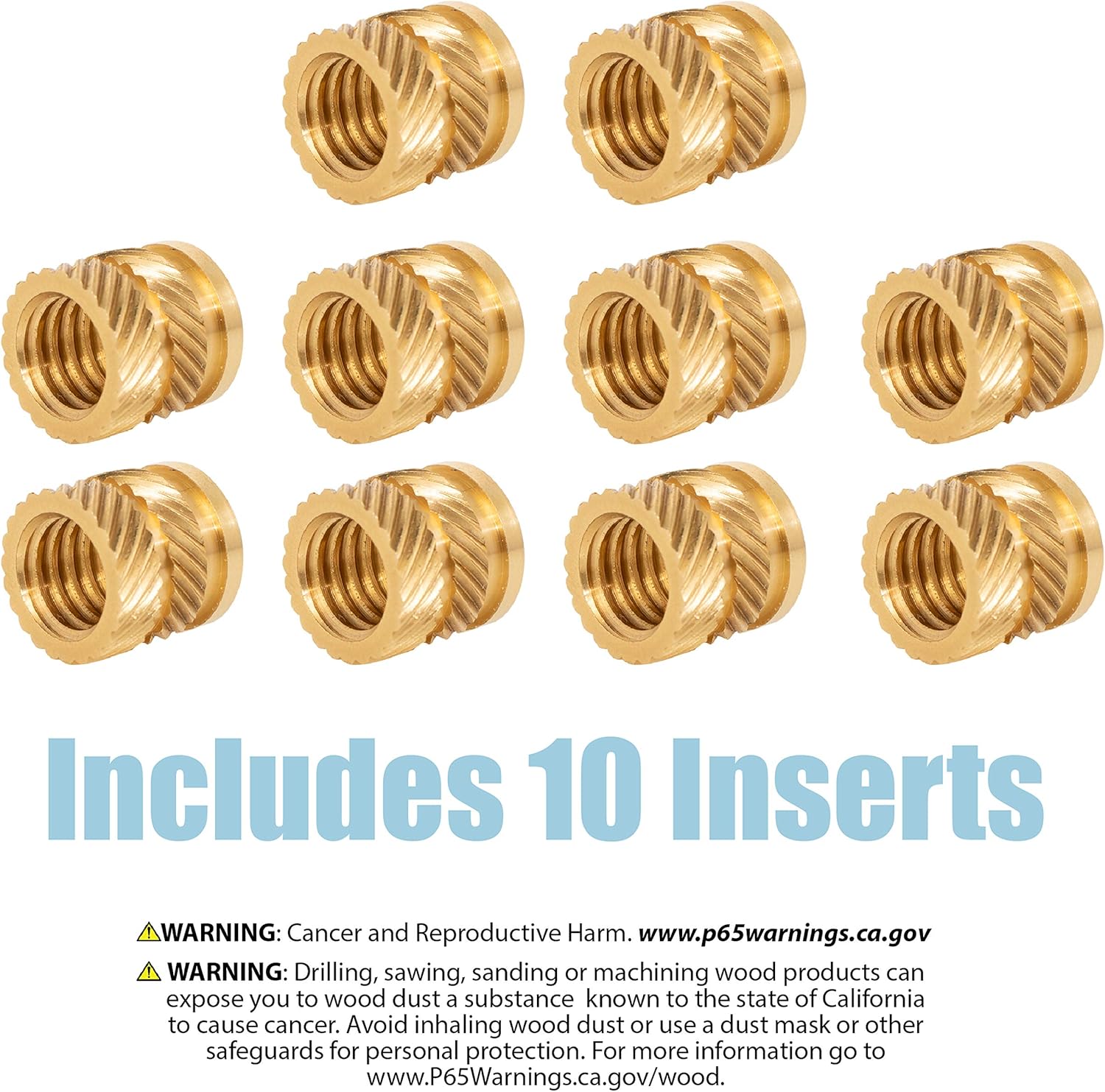Bottle Stopper Threaded Inserts - 10PK
