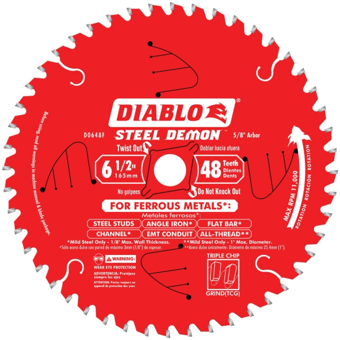 6-1/2" x 48 Tooth Ferrous Metal Saw Blade