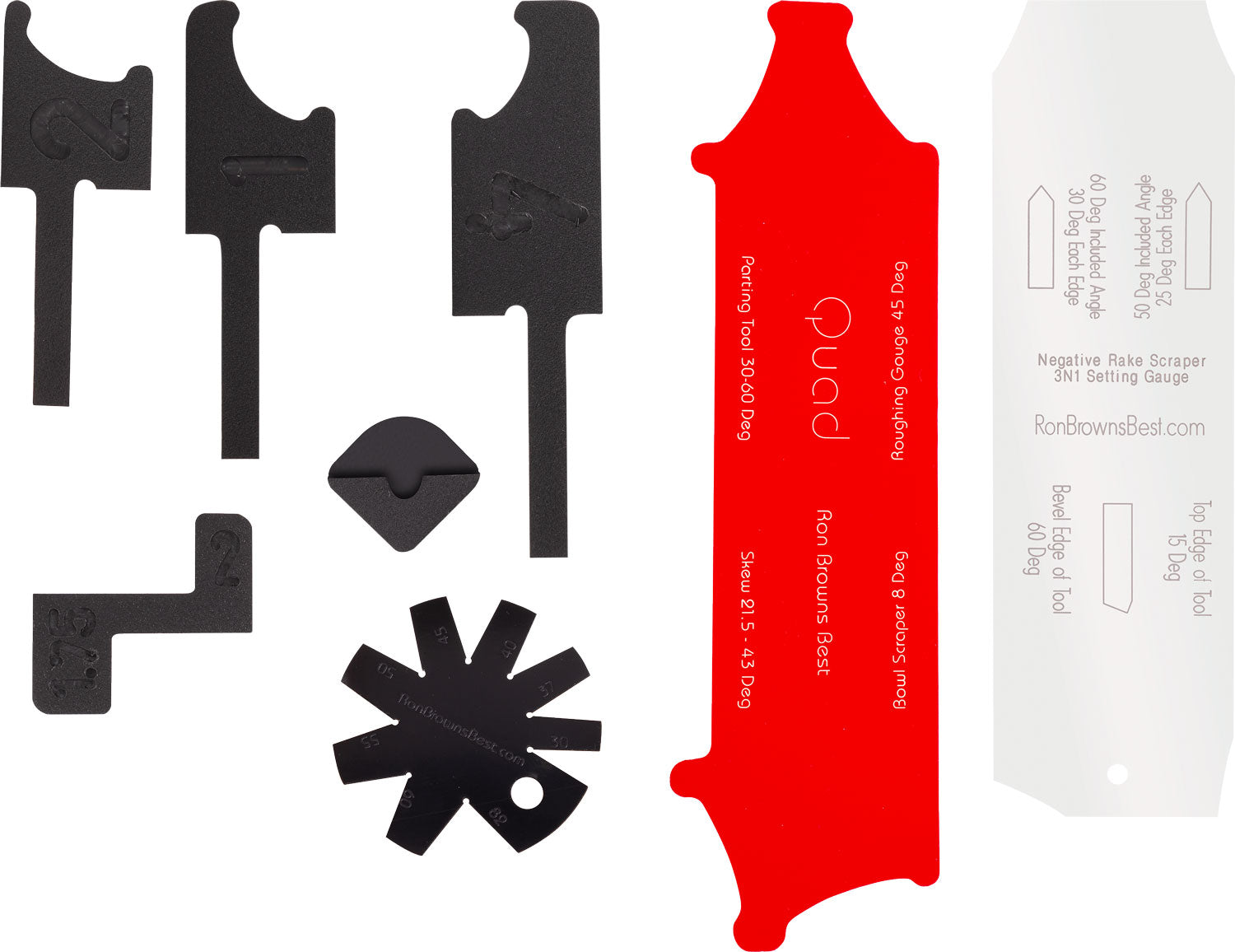 8 Piece Lathe Turning Tool Sharpening Setup Gauge Kit