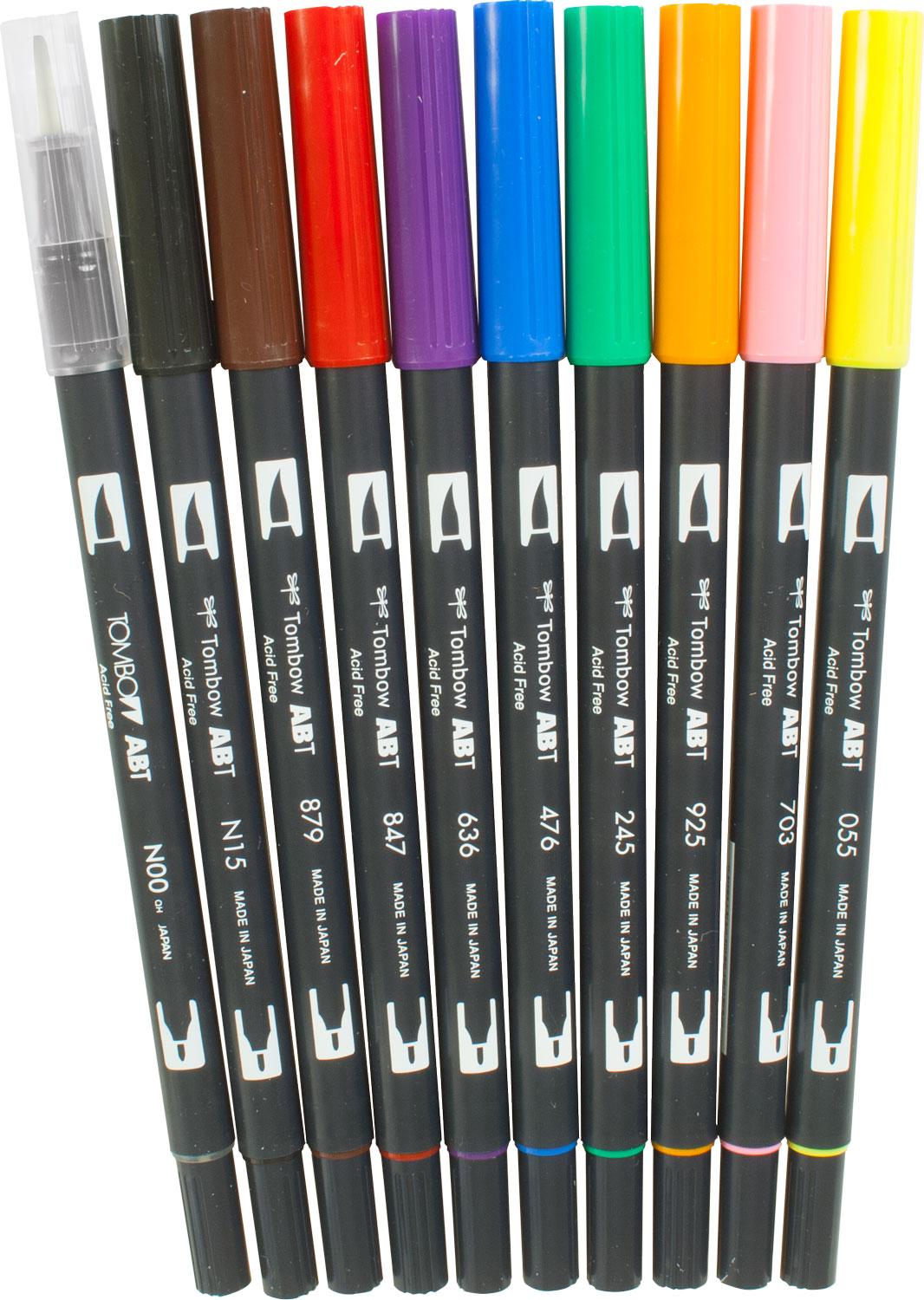 10-Piece Primary Dual Brush Pen Set