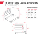 32" Under Table Cabinet