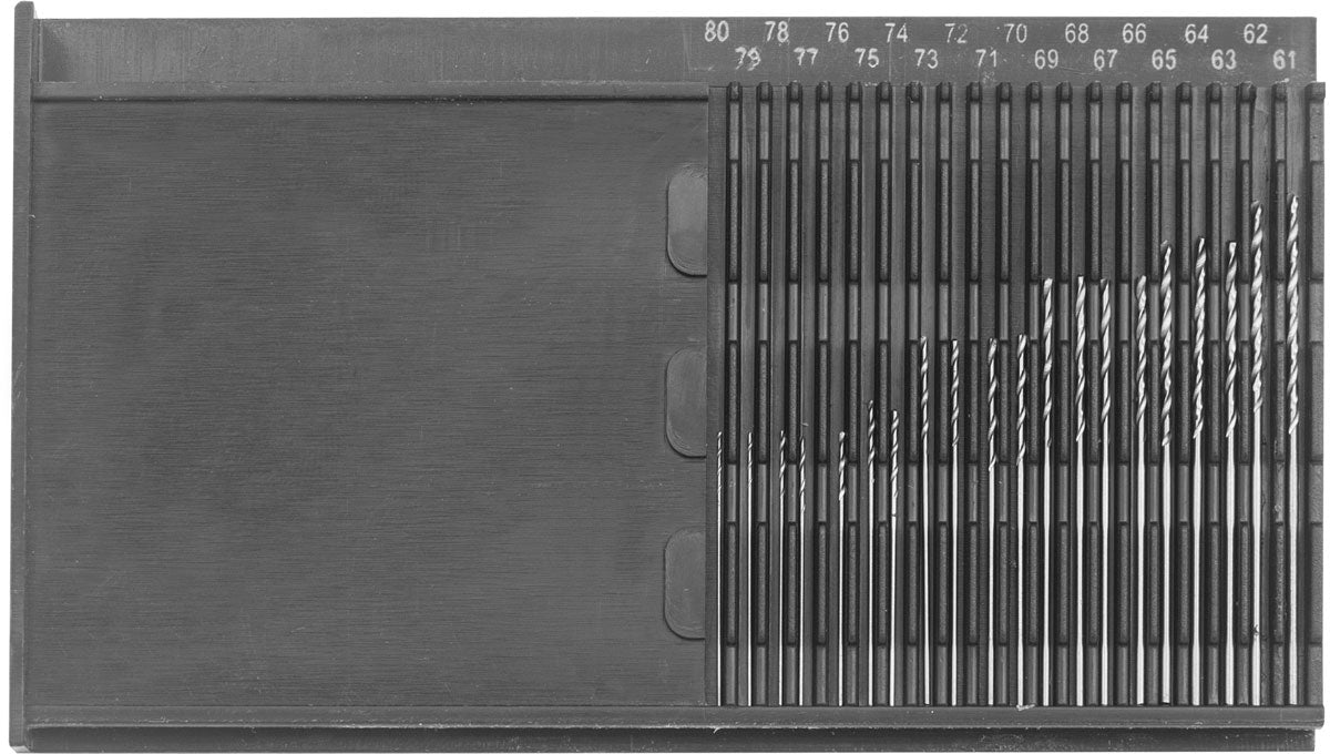 20 Piece Wire Gauge Drill Bit Set
