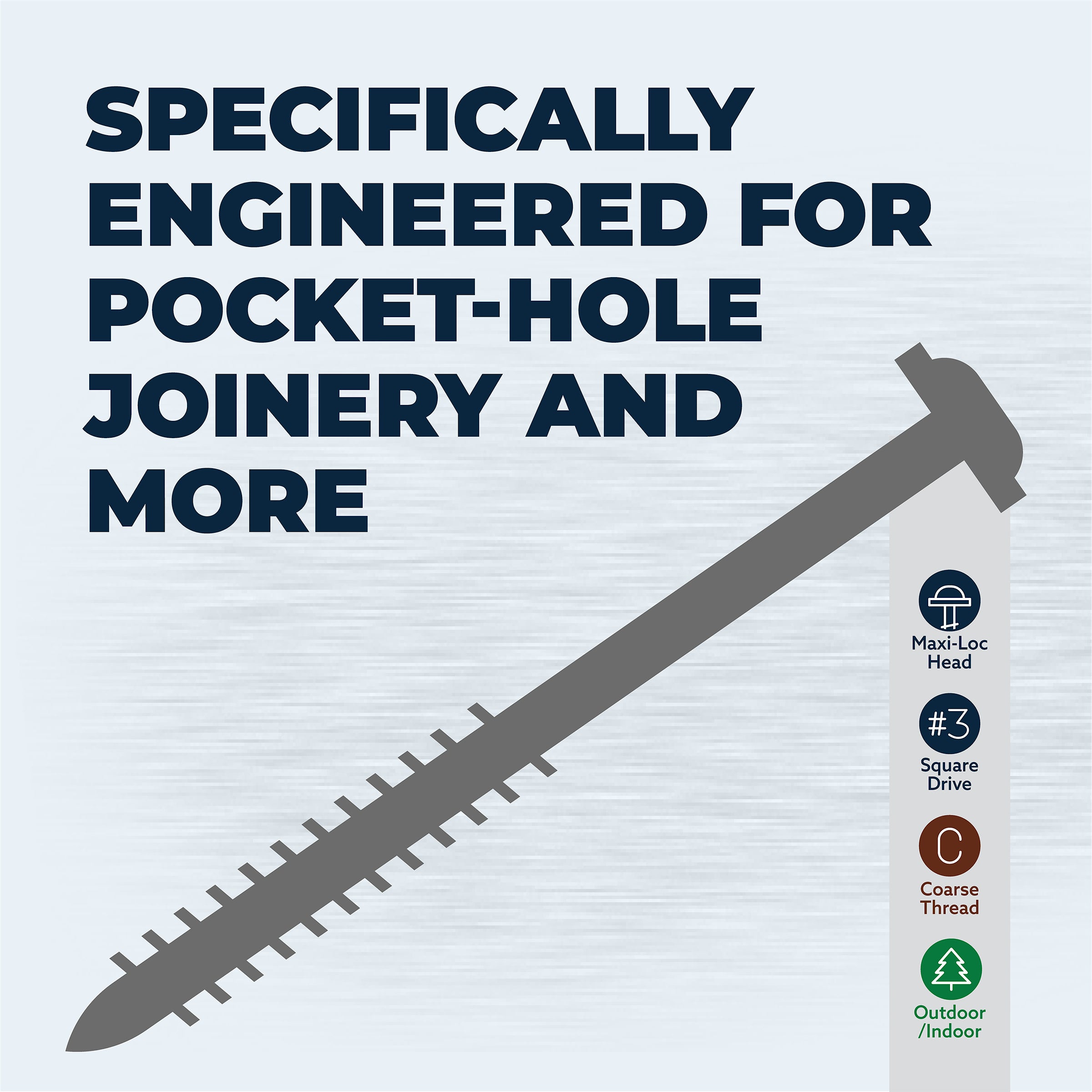 Heavy Duty Pocket Hole Screws - Washer-Head - SML