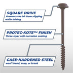 Heavy Duty Pocket Hole Screws - Washer-Head - SML