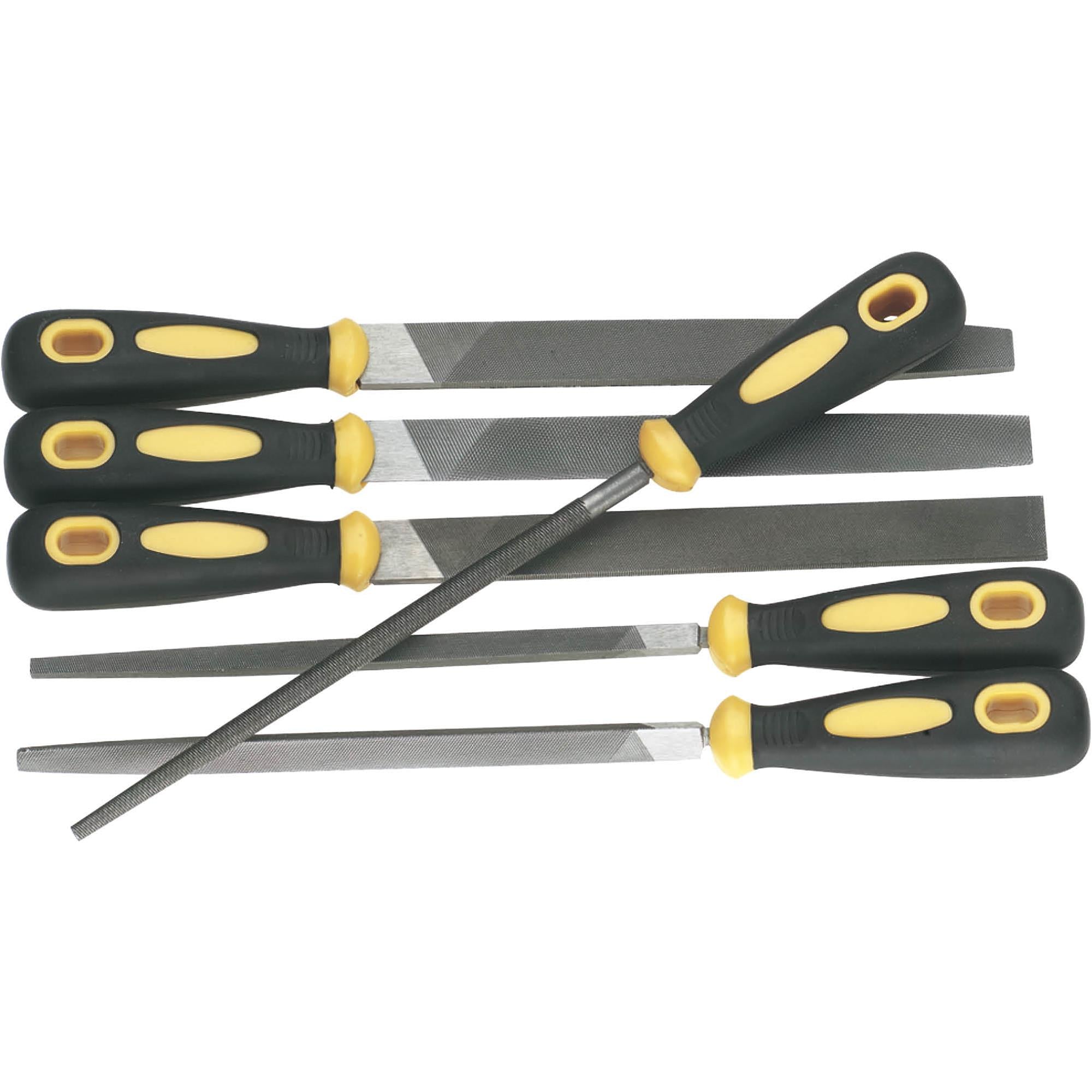 6-Piece Fine Rasp Set with Rubber Handles