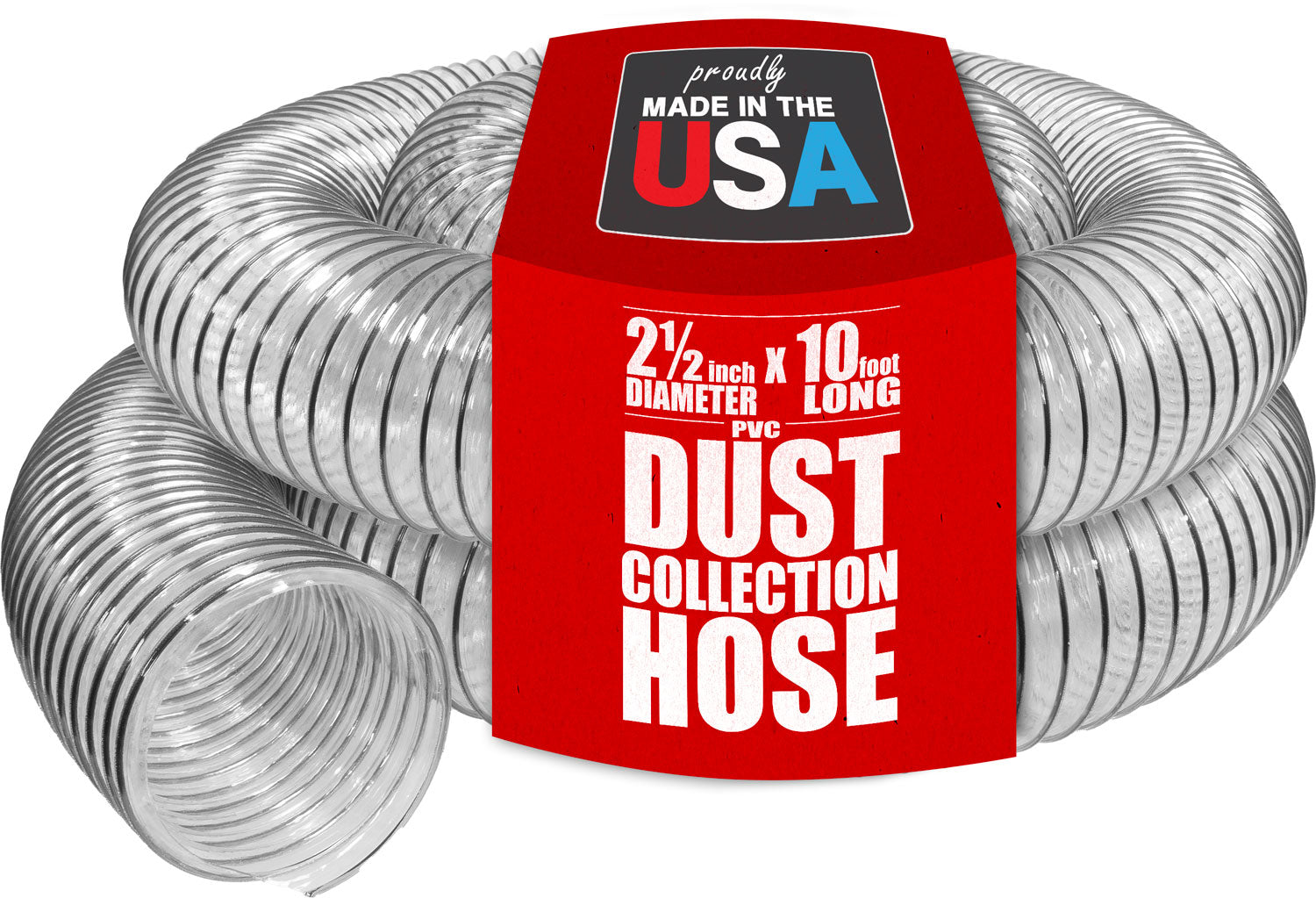 2-1/2" Heavy Duty Clear PVC Hose