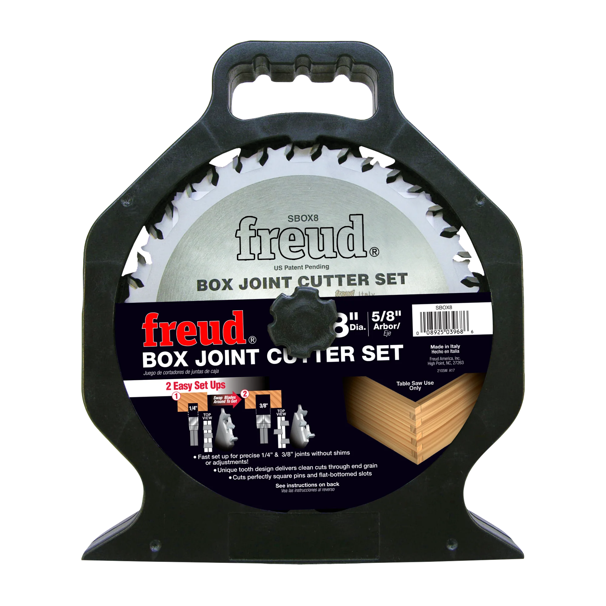 8" Box Joint Cutter Set