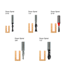 5 Piece Down Spiral Bit Set