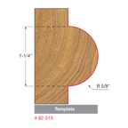 Half Round / Bull Nose Router Bit with Bottom Bearing