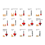 15 Piece Advanced Router Bit Set