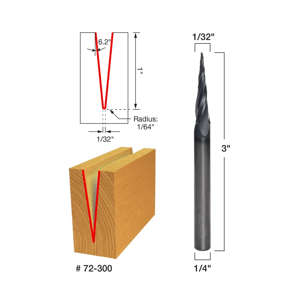 6.2° x 1.32" Tapered Ball Tip