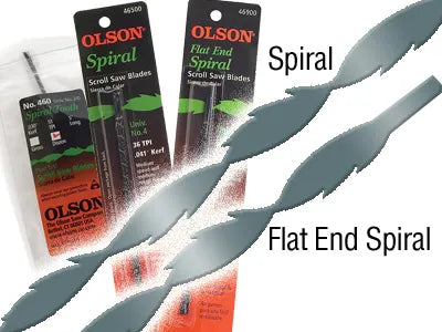 Flat Spiral Tooth Scroll Saw Blades - 12PK
