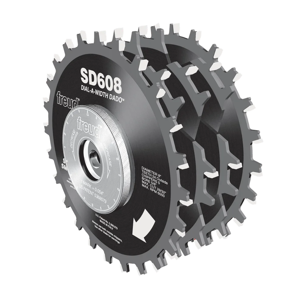 Dial-A-Width Stacked Dado Sets