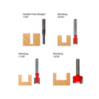 4 PC Undersized Plywood Bit Set