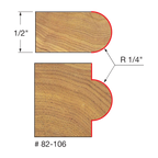 Half Round / Bull Nose Router Bits