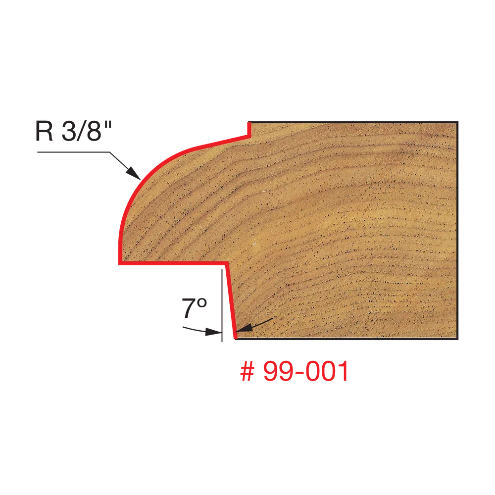 Door Lip Router Bit - 2" (Dia.)