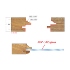 Glass Panel Cabinet Door Router Bit Set
