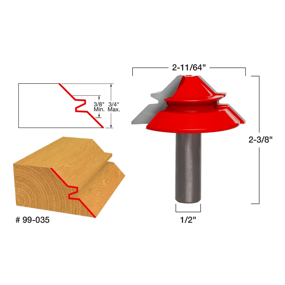 3 Piece Locking Joint Router Bit Set