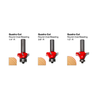 3 Piece Roundover Bit Set - 2 Flute Bits